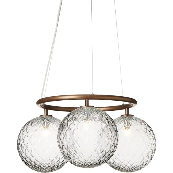Miira 3 Circular Pendel Mørk Bronze/Optic Clear