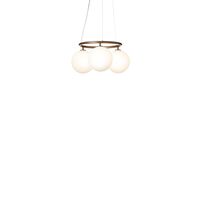 Miira 3 Runder Pendelleuchte Bronze/Opal