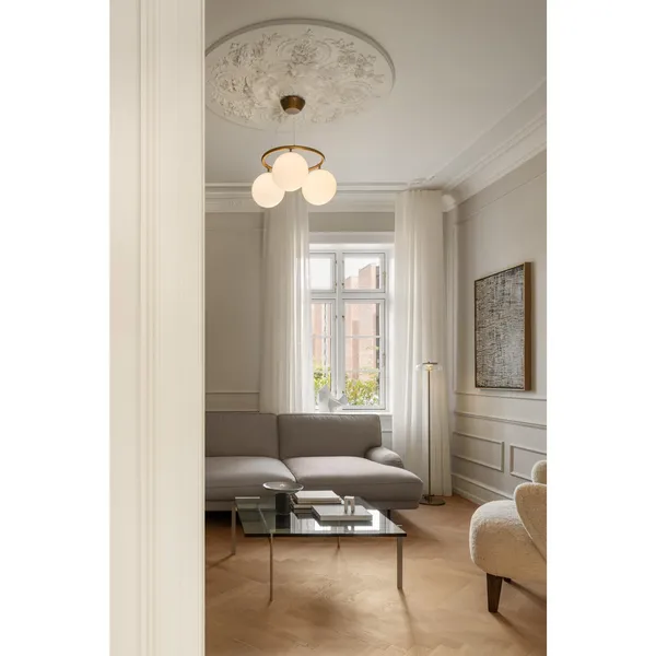 Miira 3 Runder Pendelleuchte Bronze/Opal