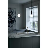 Miira 1 Pendelleuchte Rock Grey & Opalweiß Klein