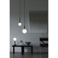 Miira 1 Pendelleuchte Rock Grey & Opalweiß Klein
