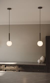 Miira 1 Pendel Rock Grey & Opal Hvid Lille