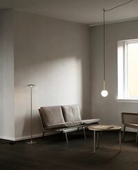 Miira 1 Pendel Messing & Opal Hvid Lille