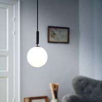 Miira 1 Hanglamp Rotsgrijs & Opaal Wit Groot