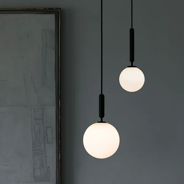 Miira 1 Hanglamp Rotsgrijs & Opaal Wit Groot
