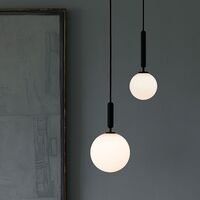 Miira 1 Hanglamp Rotsgrijs & Opaal Wit Groot