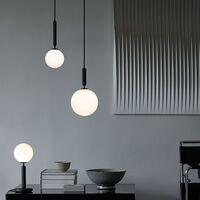 Miira 1 Hanglamp Rotsgrijs & Opaal Wit Groot