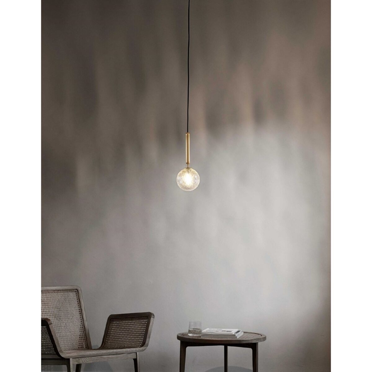 Miira 1 Pendant Brass & Clear Large