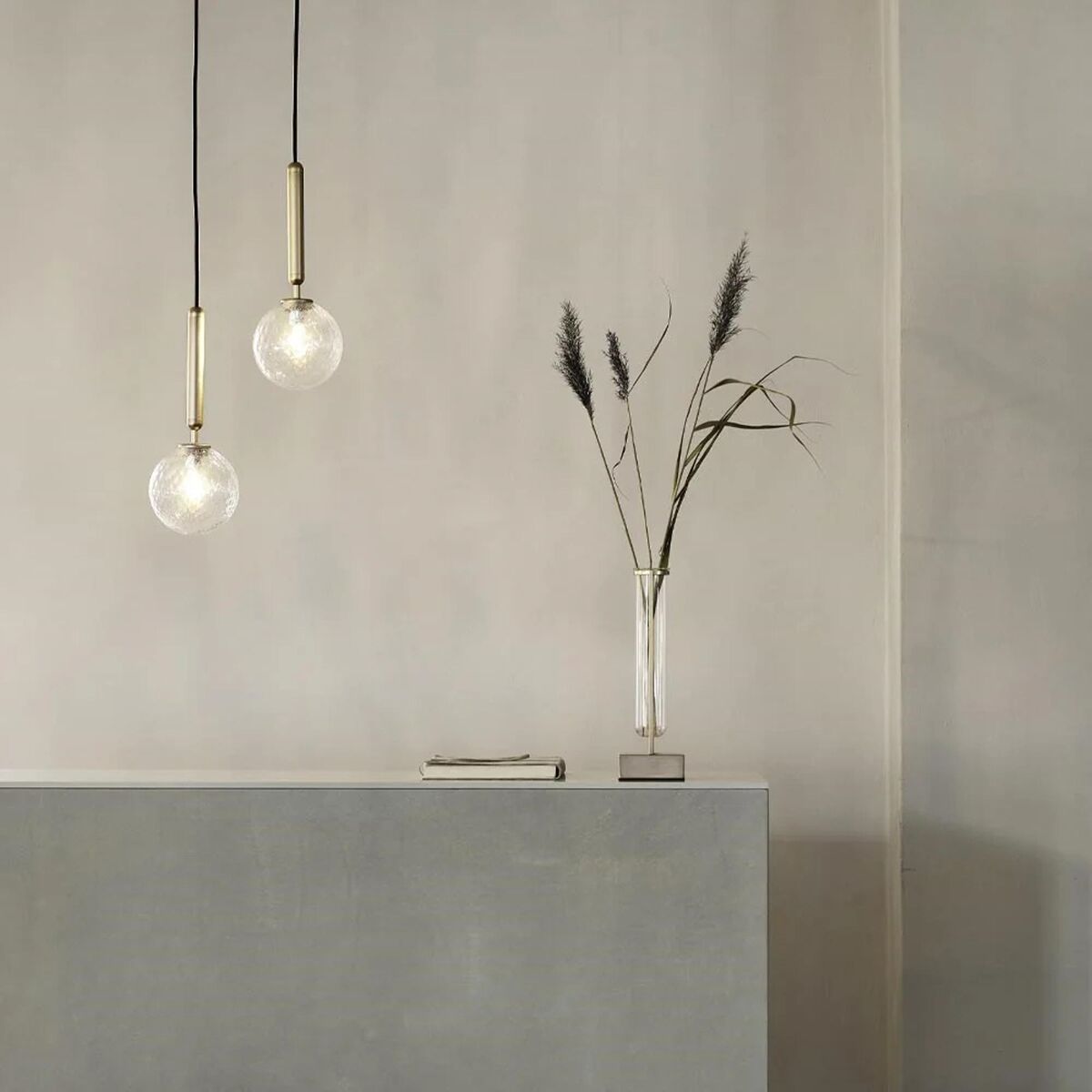 Miira 1 Pendant Brass & Clear Large
