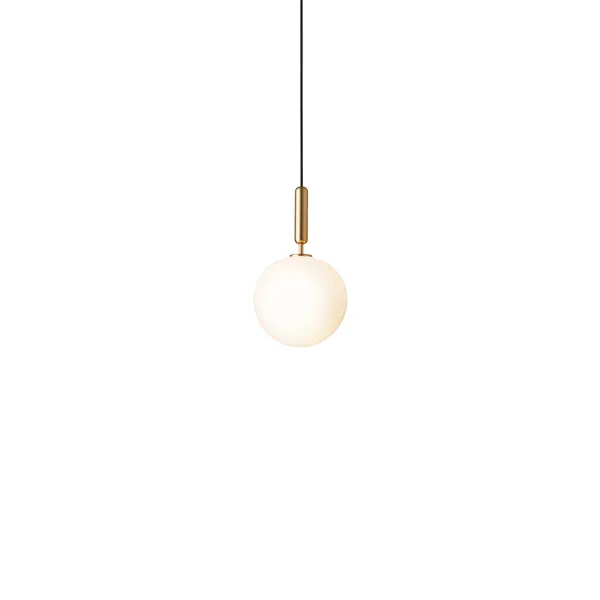 Miira 1 Hanglamp Messing & Opaal Wit Groot