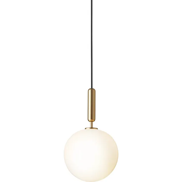 Miira 1 Pendel Messing & Opal Hvid Stor