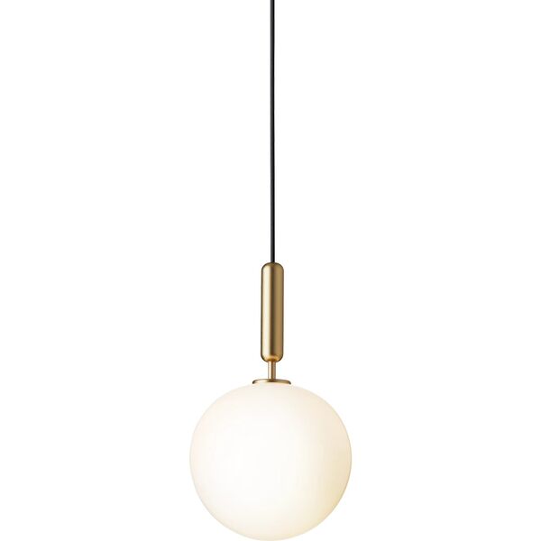 Ottone Miira 1 in Lampadario e Bianco Opale Grande