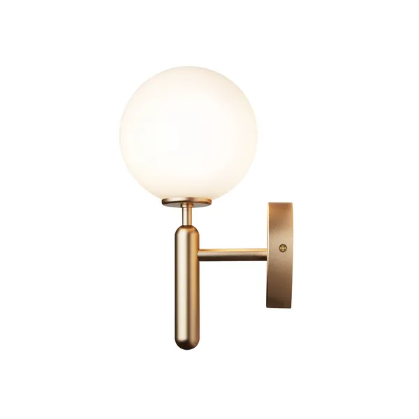 Miira Wandlampe Messing/ Opalweiß