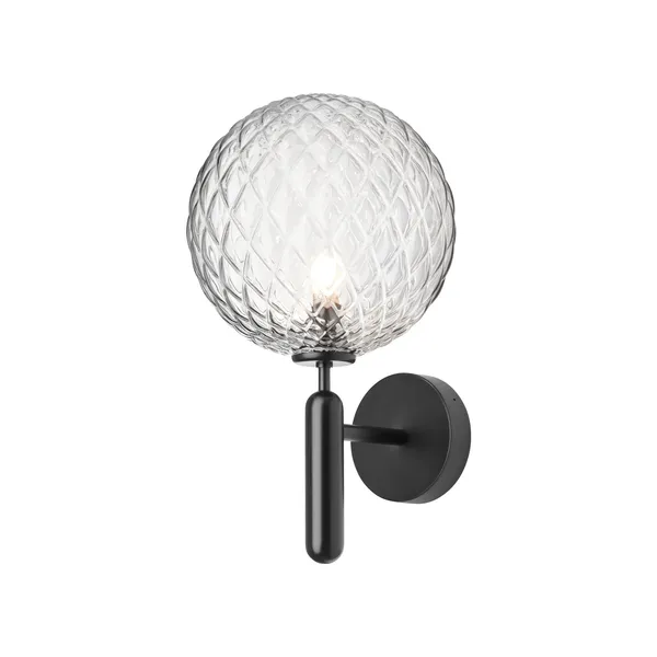 Miira Outdoor Wall Lamp Black & Clear Optic