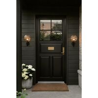 Miira Outdoor Wall Lamp Black & Clear Optic
