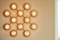 Liila 12 Væg/Loftlampe Klar