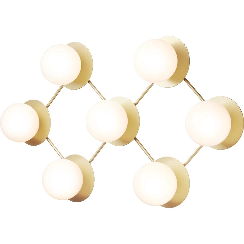 Liila 7 Vegg-/ Taklampe Opal Hvit