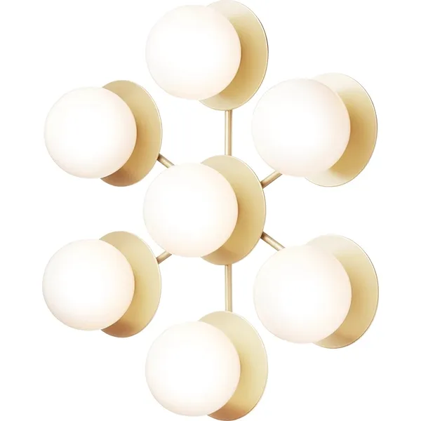 Liila Star Væg/Loftlampe Opal Hvid