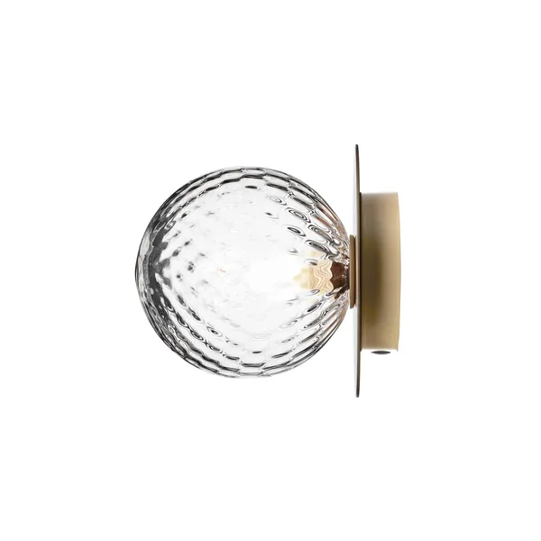 Liila 1 Wall/ Ceiling Light Gold & Clear Glass Medium