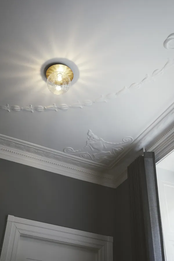Liila 1 Wall/ Ceiling Light Gold & Clear Glass Medium