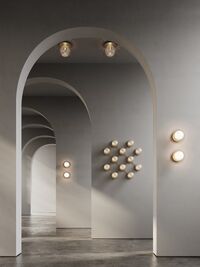 Liila 1 Wall/ Ceiling Light Gold & Clear Glass Medium
