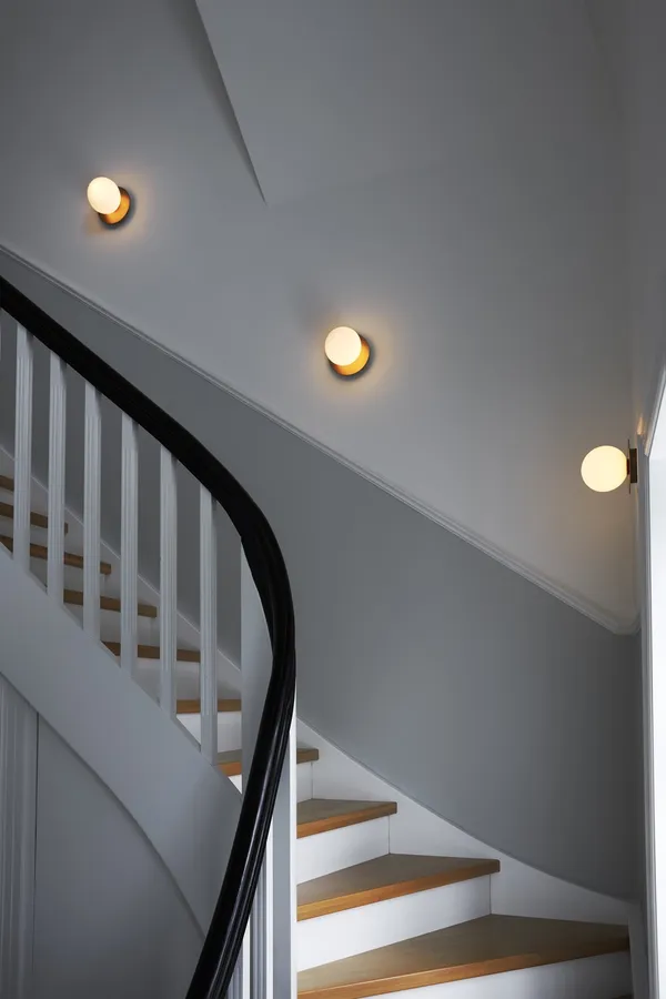 Liila 1 Wall/ Ceiling Light Gold & Opal Glass Medium