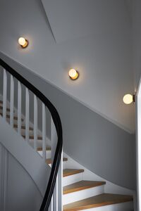 Liila 1 Wall/ Ceiling Light Gold & Opal Glass Medium