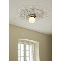 Liila 1 Wall/ Ceiling Light Gold & Opal Glass Medium