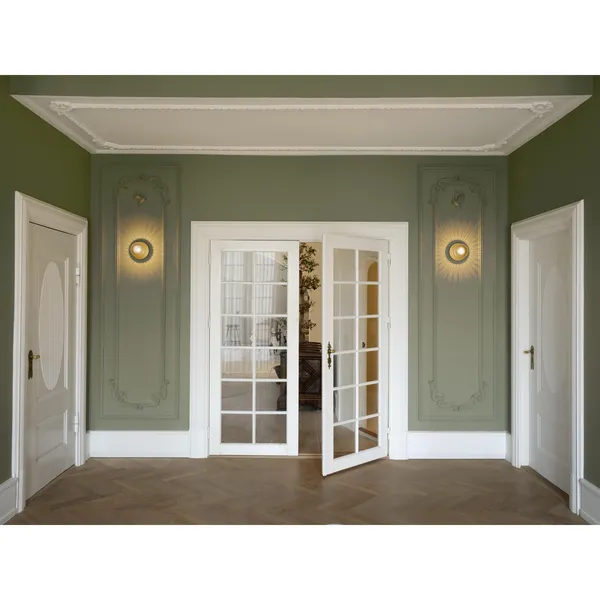 Liila 1 Wall/ Ceiling Light Gold & Opal Glass Medium