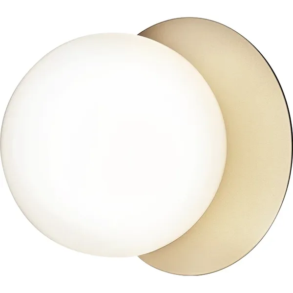 Liila 1 Væg/Loftlampe Guld & Opal Glas Medium