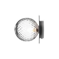 Liila 1 Wall/ Ceiling Light Silver & Clear Glass Medium