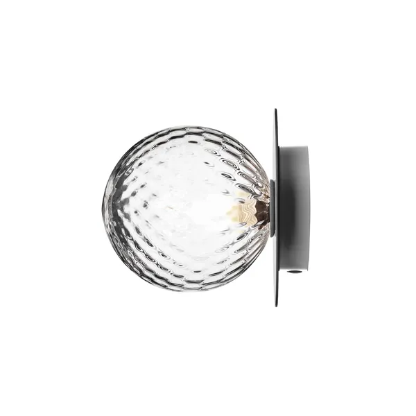 Liila 1 Wall/ Ceiling Light Silver & Clear Glass Medium