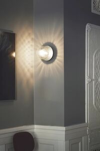 Liila 1 Væg/Loftlampe Sølv & Klar Glas Medium