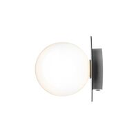 Liila 1 Wall/ Ceiling Light Silver & Opal Glass Medium