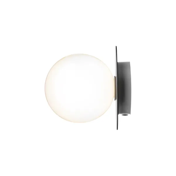 Liila 1 Wall/ Ceiling Light Silver & Opal Glass Medium