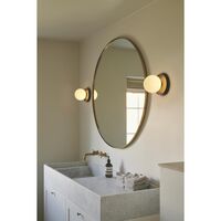 Liila 1 Wall/ Ceiling Light Silver & Opal Glass Medium