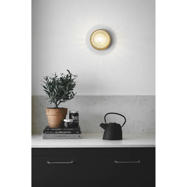 Liila 1 Wall/ Ceiling Light Silver & Opal Glass Medium