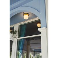 Liila 1 Wall/ Ceiling Light Silver & Opal Glass Medium