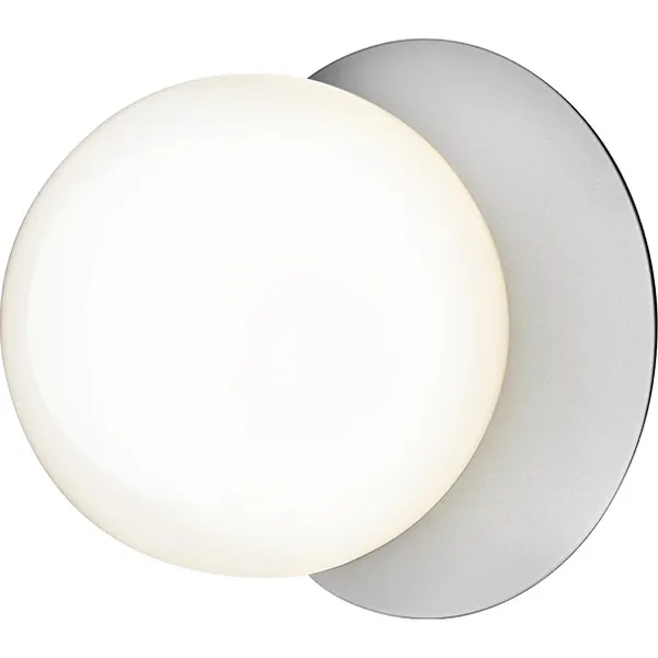 Liila 1 Væg/Loftlampe Sølv & Opal Glas Medium