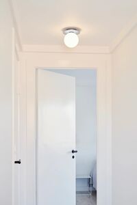 Liila 1 Væg/Loftlampe Sølv & Opal Glas Medium