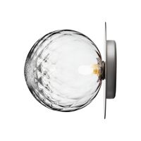 Liila 1 Wall/ Ceiling Light Silver & Clear Glass Large
