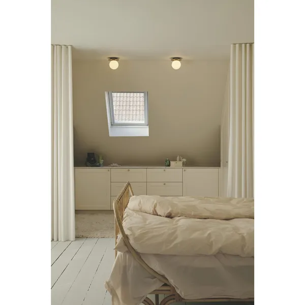Liila 1 Wall/ Ceiling Light Silver & Clear Glass Large