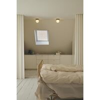 Liila 1 Wall/ Ceiling Light Silver & Clear Glass Large