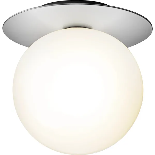 Liila 1 Væg/Loftlampe Sølv & Opal Glas Stor