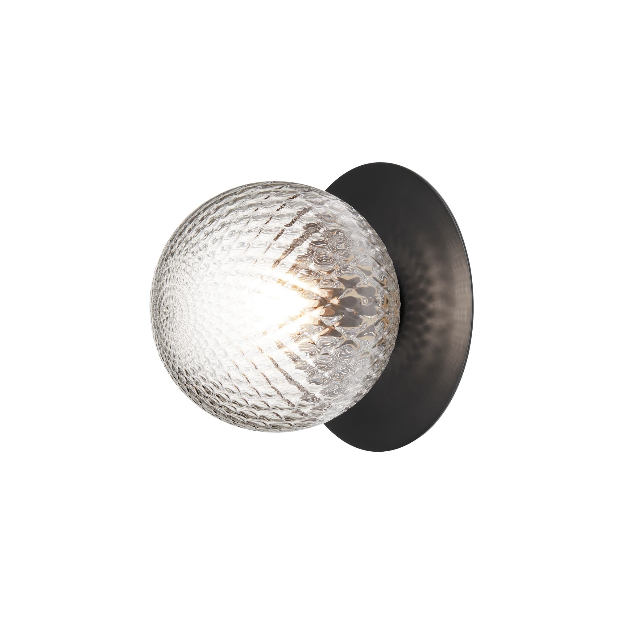 Liila 1 V&auml;gglampa Svart/ Optisk Transparent