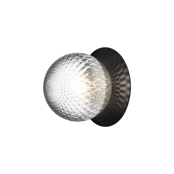 Liila 1 Wall/ Ceiling Light Medium Black & Optic Clear