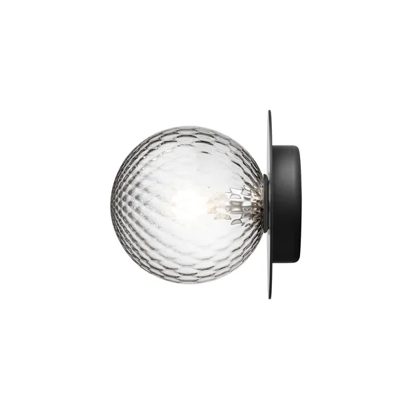 Liila 1 Wall/ Ceiling Light Medium Black & Optic Clear