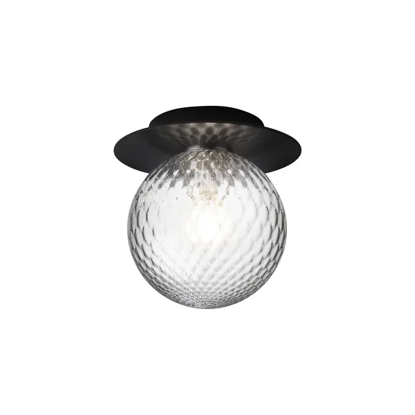 Liila 1 Wall/ Ceiling Light Medium Black & Optic Clear