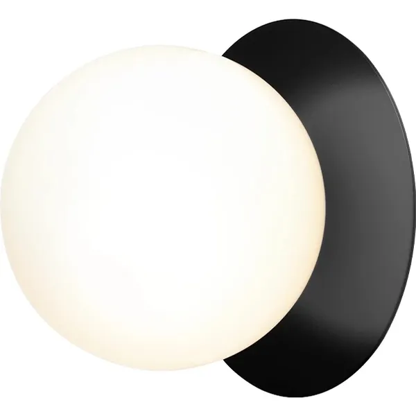 Liila 1 Væg/Loftlampe Medium Sort/Opal