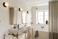 Liila 1 Væg/Loftlampe Medium Sort/Opal